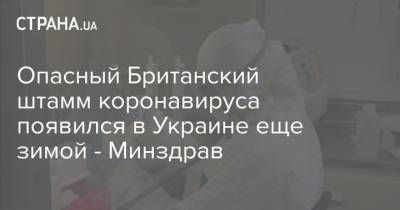 Виктория Тимчик - Опасный Британский штамм коронавируса появился в Украине еще зимой - Минздрав - strana.ua