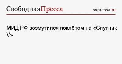 МИД РФ возмутился поклёпом на «Спутник V» - svpressa.ru - Россия - Москва