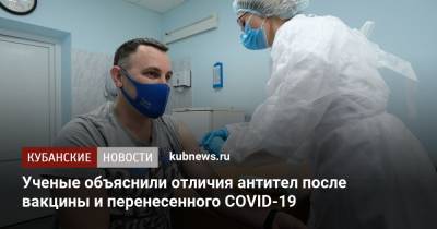Ученые объяснили отличия антител после вакцины и перенесенного COVID-19 - kubnews.ru