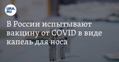 Александр Гинцбург - В России испытывают вакцину от COVID в виде капель для носа - ura.news - Россия
