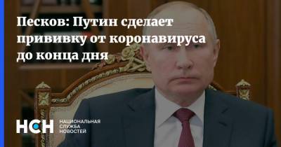 Владимир Путин - Дмитрий Песков - Песков: Путин сделает прививку от коронавируса до конца дня - nsn.fm - Россия