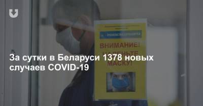 За сутки в Беларуси 1378 новых случаев COVID-19 - news.tut.by