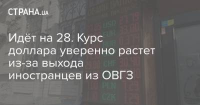 Идёт на 28. Курс доллара уверенно растет из-за выхода иностранцев из ОВГЗ - strana.ua - Украина