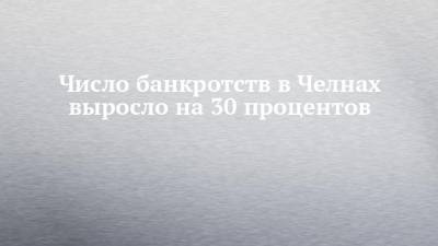 Число банкротств в Челнах выросло на 30 процентов - chelny-izvest.ru
