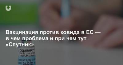Вакцинация против ковида в ЕС — в чем проблема и при чем тут «Спутник» - news.tut.by - Англия - Евросоюз - Израиль - Брюссель
