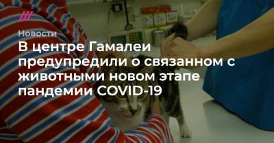 В центре Гамалеи предупредили о связанном с животными новом этапе пандемии COVID-19 - tvrain.ru