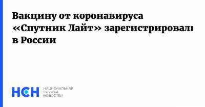 Александр Гинцбург - Вакцину от коронавируса «Спутник Лайт» зарегистрировали в России - nsn.fm - Россия