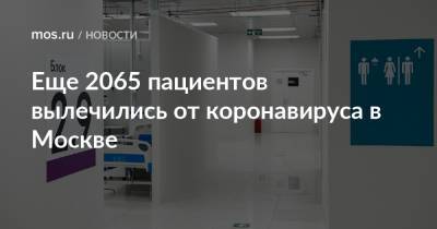 Еще 2065 пациентов вылечились от коронавируса в Москве - mos.ru - Москва