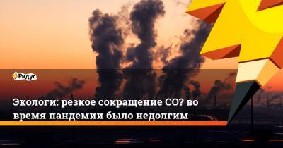 Экологи: резкое сокращение CO₂ во время пандемии было недолгим - ridus.ru