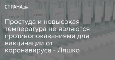 Виктор Ляшко - Простуда и невысокая температура не являются противопоказаниями для вакцинации от коронавируса - Ляшко - strana.ua