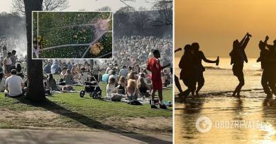 Тепло в Лондоне и Праге - жители массово вышли в парки, забыв о карантине. Фото и видео - obozrevatel.com - Англия - Лондон - Прага