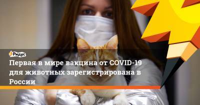 Константин Савенков - Первая в мире вакцина от COVID-19 для животных зарегистрирована в России - ridus.ru - Россия