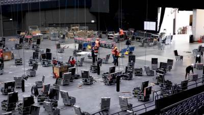 Организаторы Евровидения-2021 опубликовали видео сборки сцены для конкурса - newinform.com - Россия - Роттердам