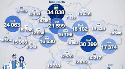 Карта вакцинации: ситуация в областях Украины на 13 апреля - ru.slovoidilo.ua - Украина