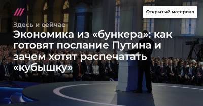 Экономика из «бункера»: как готовят послание Путина и зачем хотят распечатать «кубышку» - tvrain.ru