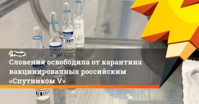 Словения освободила от карантина вакцинированных российским «Спутником V» - ridus.ru - Словения