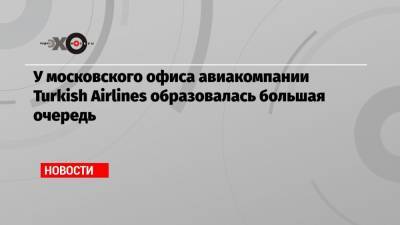 У московского офиса авиакомпании Turkish Airlines образовалась большая очередь - echo.msk.ru - Москва - Турция - Стамбул - Танзания
