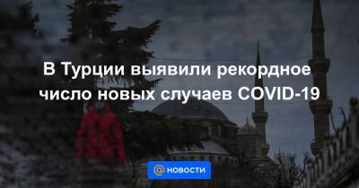 В Турции выявили рекордное число новых случаев COVID-19 - news.mail.ru - Россия - Турция - Танзания