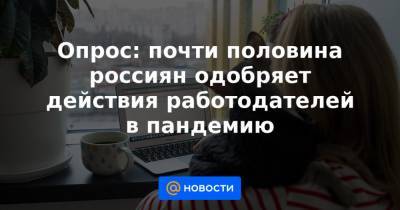 Опрос: почти половина россиян одобряет действия работодателей в пандемию - news.mail.ru