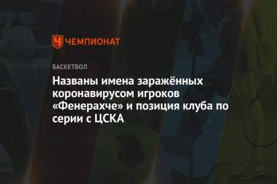 Названы имена заражённых COVID-19 игроков «Фенербахче» и позиция клуба по серии с ЦСКА - championat.com - Москва