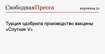 Афшин Эмре Кайыпмаз - Турция одобрила производство вакцины «Спутник V» - svpressa.ru - Россия - Турция
