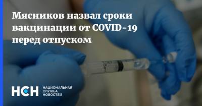 Александр Мясников - Алексей Аграновский - Мясников назвал сроки вакцинации от COVID-19 перед отпуском - nsn.fm