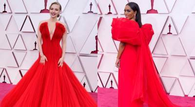 Главный цвет ночи Оскара-2021: изысканные образы звезд в красных платьях - 24tv.ua
