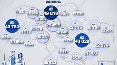 Карта вакцинации: ситуация в областях Украины на 26 апреля - ru.slovoidilo.ua - Украина