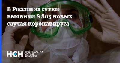 В России за сутки выявили 8 803 новых случая коронавируса - nsn.fm - Россия - Санкт-Петербург - Москва - Московская обл.