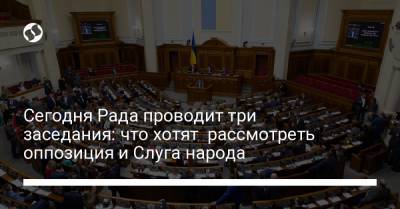 Сегодня Рада проводит три заседания: что хотят рассмотреть оппозиция и Слуга народа - liga.net - Украина