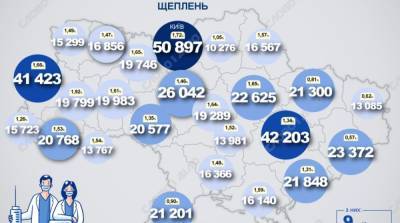 Карта вакцинации: ситуация в областях Украины на 27 апреля - ru.slovoidilo.ua - Украина