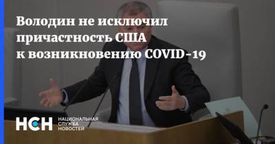 Вячеслав Володин - Володин не исключил причастность США к возникновению COVID-19 - nsn.fm - Сша