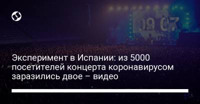 Эксперимент в Испании: из 5000 посетителей концерта коронавирусом заразились двое – видео - liga.net - Украина - Испания