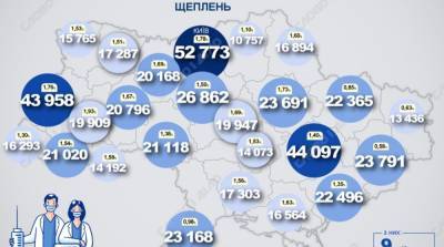 Карта вакцинации: ситуация в областях Украины на 28 апреля - ru.slovoidilo.ua - Украина