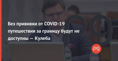 Дмитрий Кулеба - Дмитрий Кулеб - Без прививки от COVID-19 путешествия за границу будут не доступны — Кулеба - thepage.ua