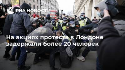Мария Табак - На акциях протеста в Лондоне задержали более 20 человек - ria.ru - Лондон
