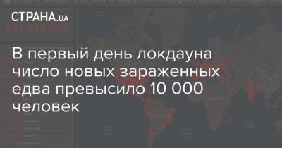 Максим Степанов - В первый день локдауна число новых зараженных едва превысило 10 000 человек - strana.ua