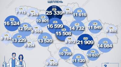 Карта вакцинации: ситуация в областях Украины на 6 апреля - ru.slovoidilo.ua - Украина