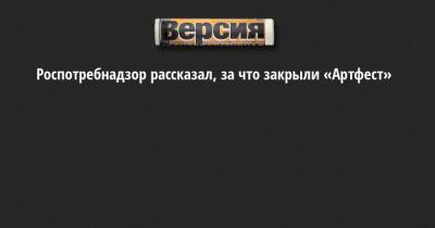 Роспотребнадзор рассказал, за что закрыли «Артфест» - neva.versia.ru