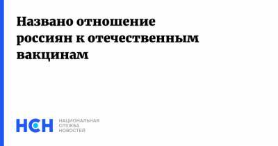 Названо отношение россиян к отечественным вакцинам - nsn.fm - Россия