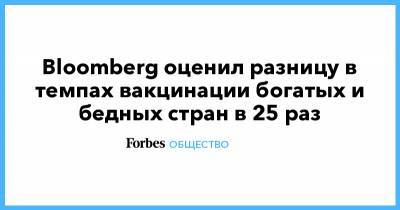 Bloomberg оценил разницу в темпах вакцинации богатых и бедных стран в 25 раз - forbes.ru