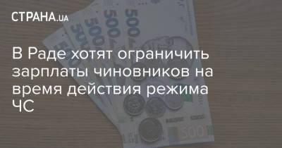 В Раде хотят ограничить зарплаты чиновников на время действия режима ЧС - strana.ua