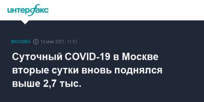 Суточный COVID-19 в Москве вторые сутки вновь поднялся выше 2,7 тыс. - interfax.ru - Москва