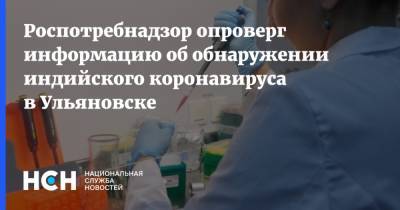 Роспотребнадзор опроверг информацию об обнаружении индийского коронавируса в Ульяновске - nsn.fm - Ульяновск