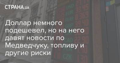 Доллар немного подешевел, но на него давят новости по Медведчуку, топливу и другие риски - strana.ua