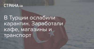В Турции ослабили карантин. Заработали кафе, магазины и транспорт - strana.ua - Турция