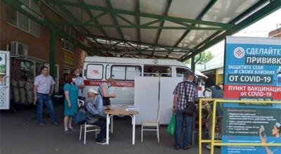 На Колхозном рынке развернули пункт вакцинации от коронавируса - pg21.ru - Пресс-Служба