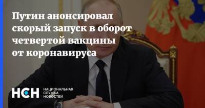 Владимир Путин - Путин анонсировал скорый запуск в оборот четвертой вакцины от коронавируса - nsn.fm - Россия