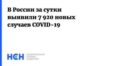 В России за сутки выявили 7 920 новых случаев COVID-19 - nsn.fm - Россия