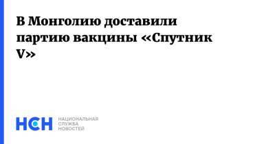 В Монголию доставили партию вакцины «Спутник V» - nsn.fm - Россия - Монголия